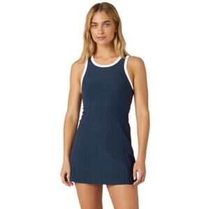 Beyond Yoga Navy and White Mini Dress